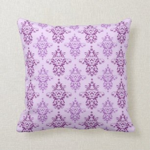 Cojín Decorativo Lava púrpura damasco de dos tonos