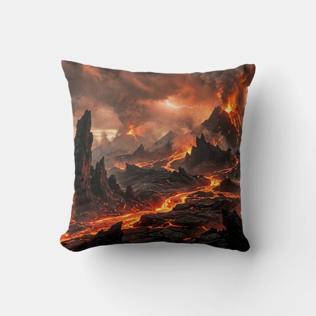 Cojín Decorativo Lava Volcánica (Anverso)