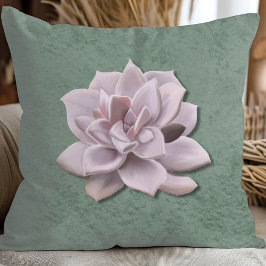 Cojín Decorativo Lavanda de Cottagecore Echeveria de mano