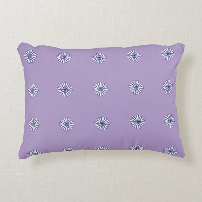 Cojín Decorativo Lavanda de Petales Blancos (Anverso)