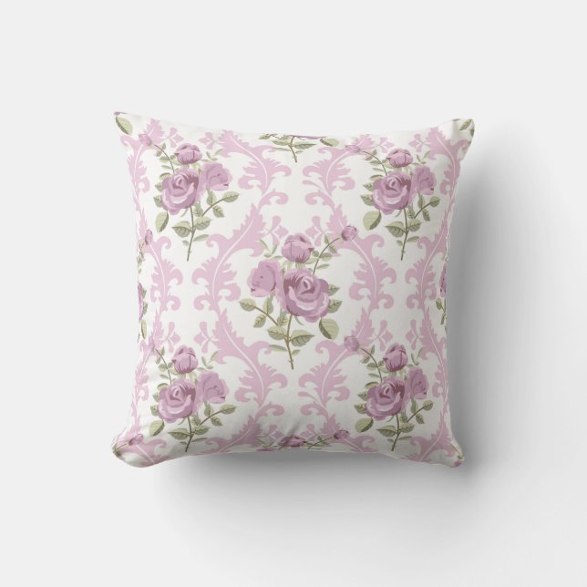 Cojín Decorativo lavanda elegante Vintage floral decoración de hoga (Anverso)
