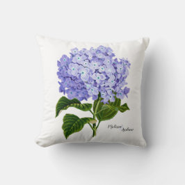Cojín Decorativo Lavanda Hidrangea Botánica Floral Personalizada