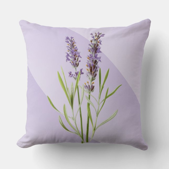 Cojín Decorativo Lavanda morado suave y elegante (Anverso)
