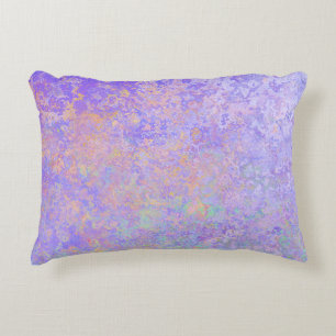Cojín Decorativo Lavanda psicodélica Púrpura Neon Pastel Resumen