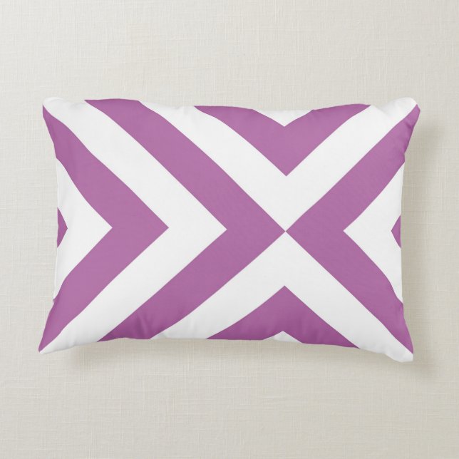 Cojín Decorativo Lavanda y Chevrons blancos (Reverso)