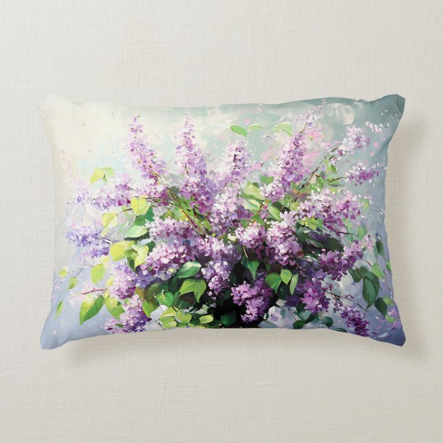 Cojín Decorativo Lavender Blooming Lilac Bouquet (Anverso)