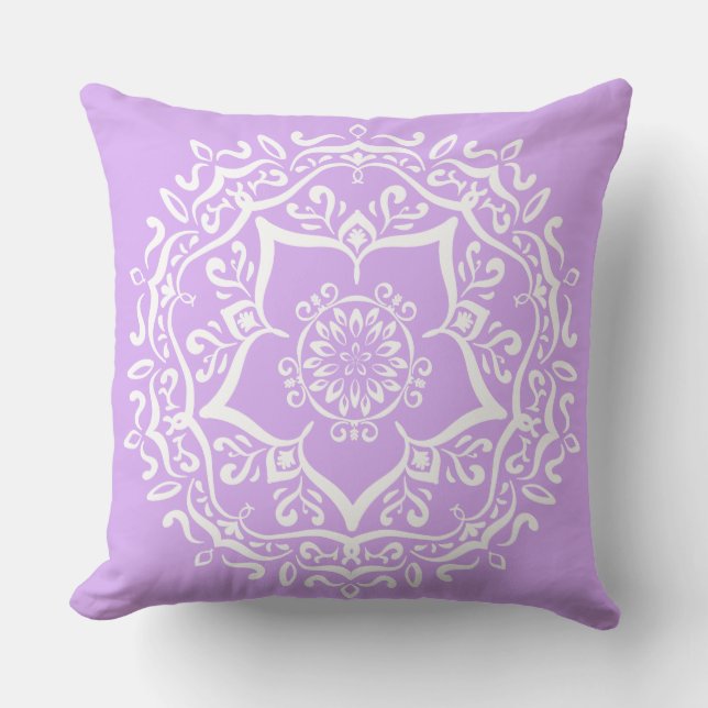 Cojín Decorativo Lavender Mandala (Anverso)