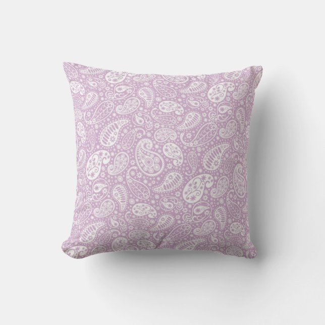 Cojín decorativo Lavender Paisley (Anverso)