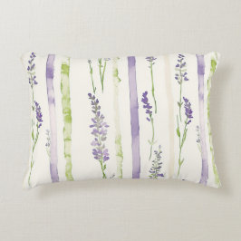Cojín Decorativo Lavender Stripes Floral