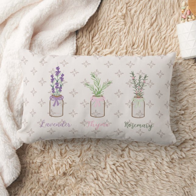 Cojín decorativo Lavender Thyme Rosemary Herbs (Manta)