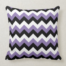 Cojín Decorativo Lavender White Black Zigzag