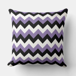 Cojín Decorativo Lavender White Black Zigzag