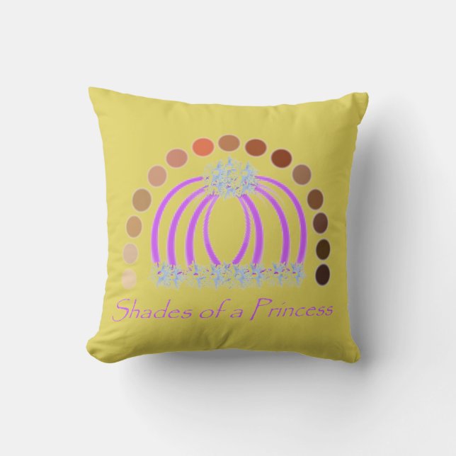 Cojín Decorativo LavishlyOn Shades De Una Princesa Compuesta De Arc (Anverso)