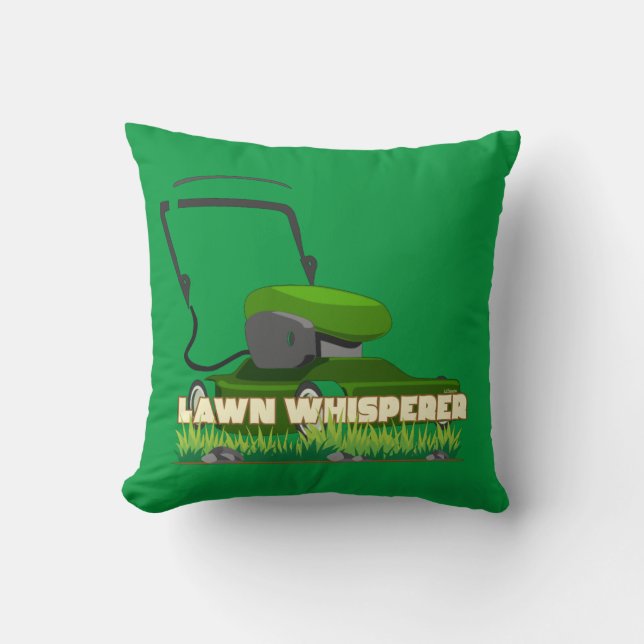 Cojín Decorativo LAWN WHISPERER divertido regalo de jardinería (Anverso)