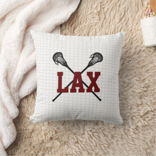 Cojín Decorativo LAX Lacrosse Sticks Net Sports Team Colores adoles