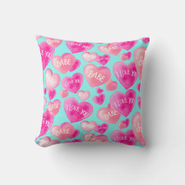 Cojín Decorativo Layered Love Pillow Watercolor Hearts Sweet Notes