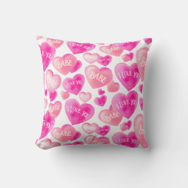 Cojín Decorativo Layered Love Pillow Watercolor Hearts Sweet Notes