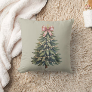 Cojín Decorativo Lazo de árbol de Navidad Coquette Xmas