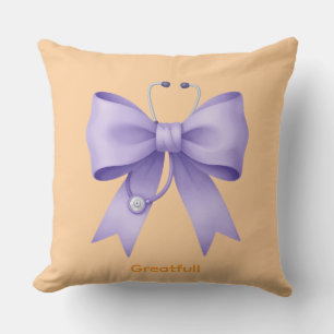 Cojín Decorativo Lazo de enfermera de lavanda delicado