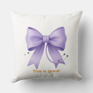Cojín Decorativo Lazo de estetoscopio de lavanda suave