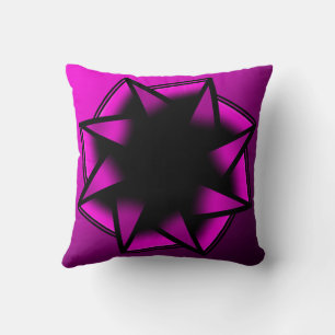 Cojín Decorativo Lazo de estrella con gradiente rosa caliente