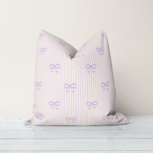 Cojín Decorativo Lazos de cinta Balletcore Lila Polvoriento