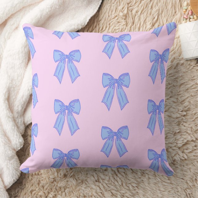 Cojín Decorativo Lazos de cinta coqueta linda patrón (Manta)