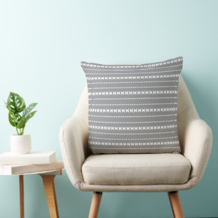 Cojín Decorativo Lazos y puntos blancos y grises