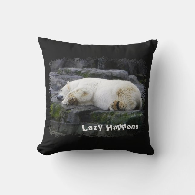 Cojín Decorativo Lazy Happens Polar Bear (Anverso)