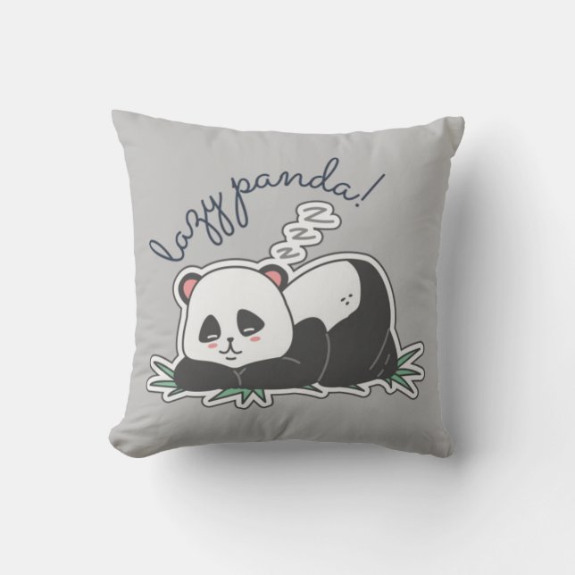 Cojín Decorativo Lazy Panda (Anverso)