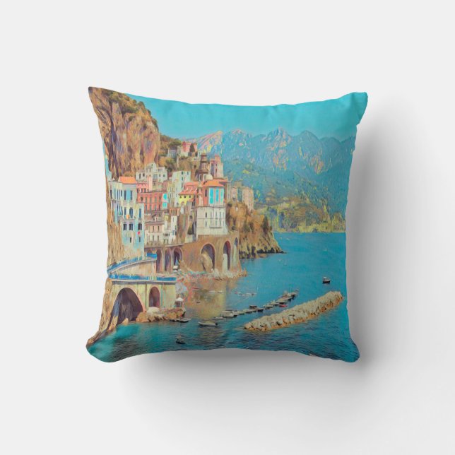 Cojín Decorativo ldp ATRANI.- Costa Amalfitana - (Anverso)