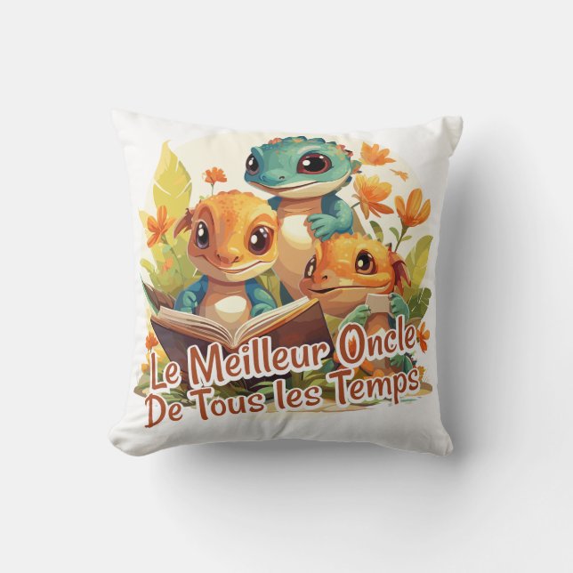 Cojín Decorativo Le Meilleur Oncle de Tous les Temps (Anverso)