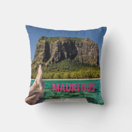 Cojín Decorativo Le Morne Brabant Mauricio vistas desde el mar