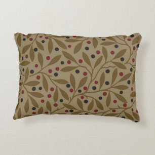 Cojín Decorativo Leaf Berry Classic Colored Bonito Pattern Art