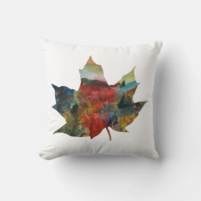 Cojín Decorativo Leaf, Cushion mágico de la hoja de otoño (Anverso)