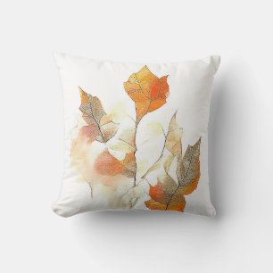Cojín Decorativo Leaf Otoño Temporada Otoño Naturaleza Watercolor A