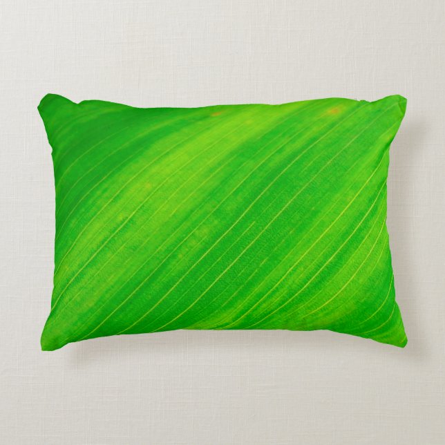 Cojín Decorativo Leaf texture green leaf veins (Anverso)