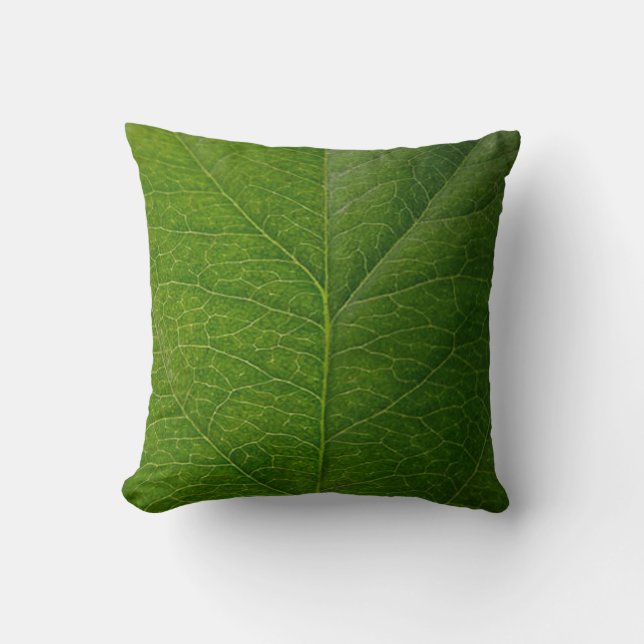 Cojín Decorativo Leaf verde (Anverso)