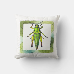 Cojín Decorativo Leafrolling Grasshopper 100924IREF221 - Watercolor