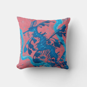 Cojín Decorativo Leafy Sea Dragon Seahorse Fish Underwater Painting