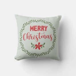 Cojín Decorativo Leafy Wreath Merry Christmas