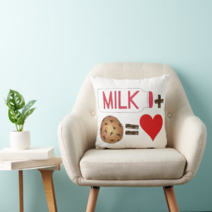 Cojín Decorativo Leche con emparejamiento de comida clásica + cooki