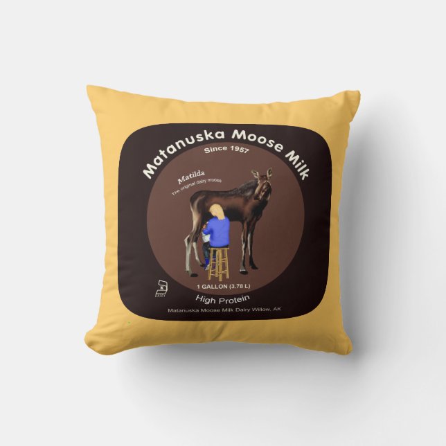 Cojín Decorativo Leche de alce Matanuska (Anverso)