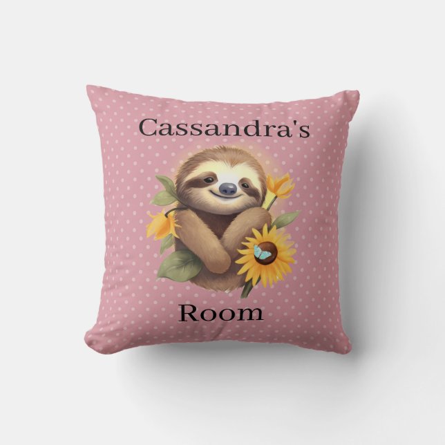 Cojín Decorativo Leche rosa con girasoles (Anverso)