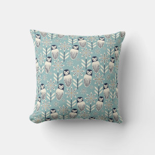 Cojín Decorativo Lechuza Barn Perfecta - fondo azul claro