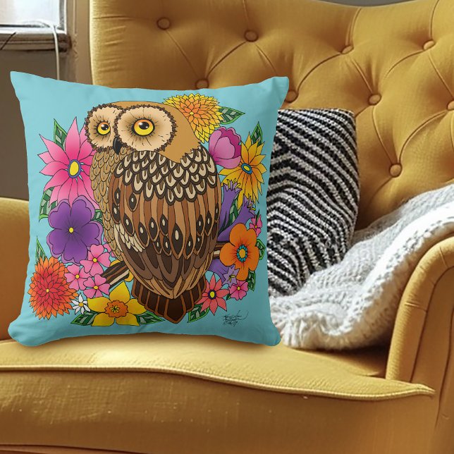 Cojín Decorativo Lechuza Bouquet (Subido por el creador)