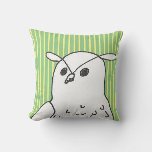 Cojín Decorativo Lechuza Cute de Arte Animal Green Woodland
