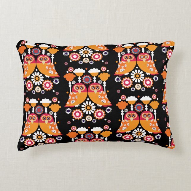 Cojín Decorativo Lechuza de Arte Popular (Anverso)