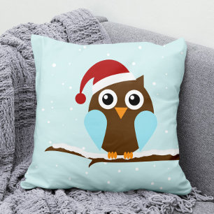 Cojín Decorativo Lechuza de Navidades Cute