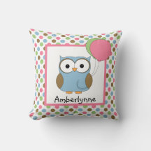 Lechuza personalizada de niño con globos